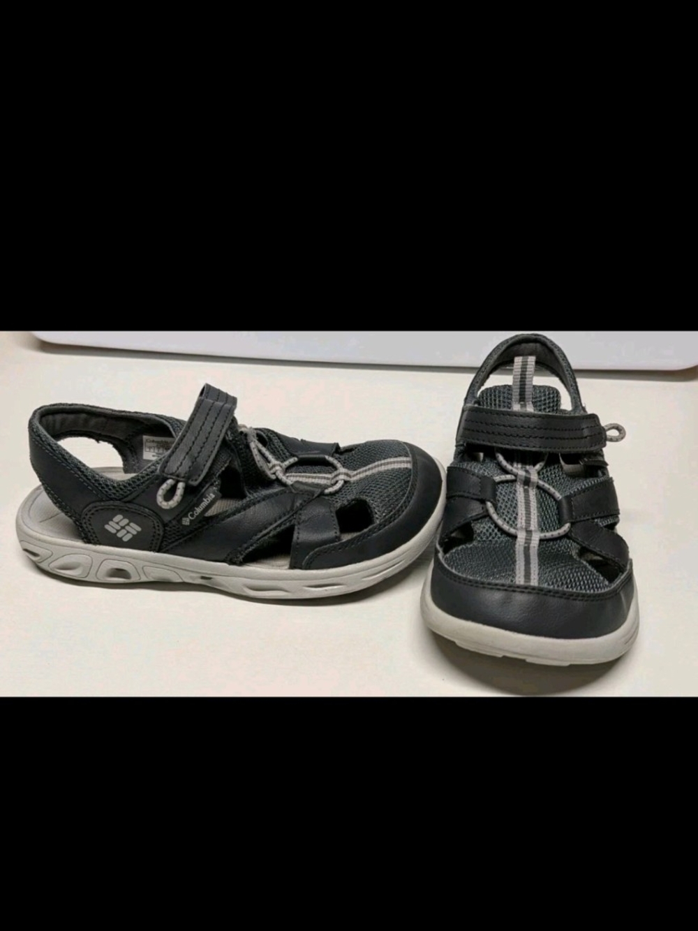 Columbia Techsun Wave Sport Sandals Boys Youth 3 Gray Trail Water Shoes Omnigrip